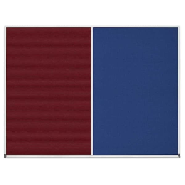 Triple Door Radius Corkboard, 72"x36", Sat, UV7005RC-SATIN-FORBO